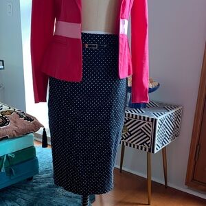 Amanda & Chelsea Black and White Polka Dot Pencil Skirt